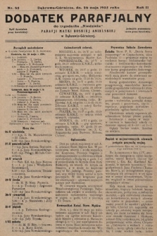 Dodatek Parafjalny do tygodnika „Niedziela” Parafji Matki Boskiej Anielskiej w Dąbrowie-Górniczej. 1935, nr 65
