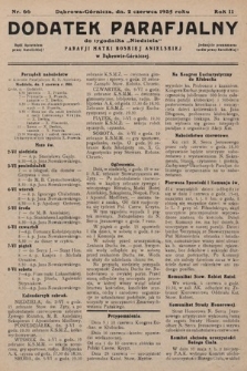 Dodatek Parafjalny do tygodnika „Niedziela” Parafji Matki Boskiej Anielskiej w Dąbrowie-Górniczej. 1935, nr 66