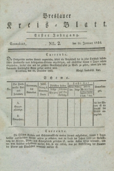 Breslauer Kreis-Blatt. Jg.1, № 2 (11 Januar 1834)