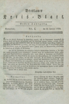 Breslauer Kreis-Blatt. Jg.1, № 4 (25 Januar 1834)