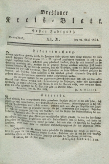 Breslauer Kreis-Blatt. Jg.1, № 21 (24 Mai 1834)