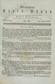 Breslauer Kreis-Blatt. Jg.1, № 23 (7 Juni 1834)