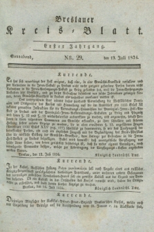 Breslauer Kreis-Blatt. Jg.1, № 29 (19 Juli 1834)