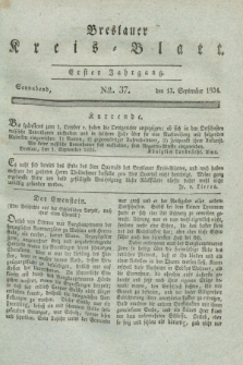 Breslauer Kreis-Blatt. Jg.1, № 37 (13 September 1834)