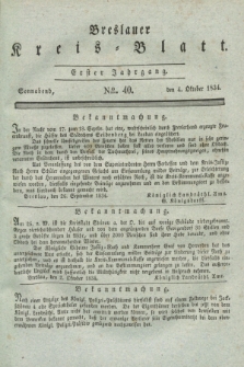 Breslauer Kreis-Blatt. Jg.1, № 40 (4 Oktober 1834)