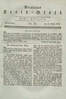 Breslauer Kreis-Blatt. Jg.1, № 42 (18 Oktober 1834)