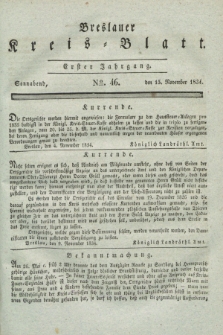 Breslauer Kreis-Blatt. Jg.1, № 46 (15 November 1834)