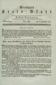 Breslauer Kreis-Blatt. Jg.1, № 50 (13 Dezember 1834)