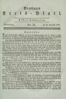 Breslauer Kreis-Blatt. Jg.1, № 51 (20 December 1834)