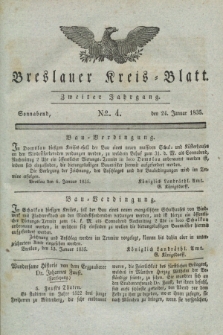 Breslauer Kreis-Blatt. Jg.2, № 4 (24 Januar 1835)