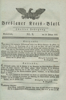 Breslauer Kreis-Blatt. Jg.2, № 9 (28 Februar 1835)
