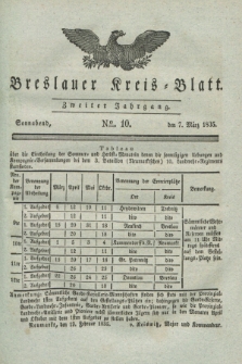 Breslauer Kreis-Blatt. Jg.2, № 10 (7 März 1835)