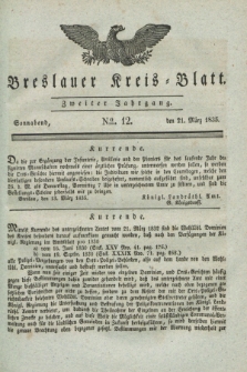 Breslauer Kreis-Blatt. Jg.2, № 12 (21 März 1835)