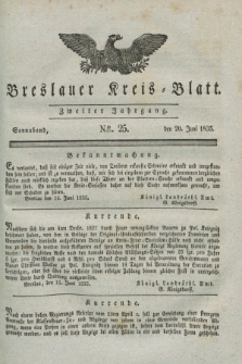 Breslauer Kreis-Blatt. Jg.2, № 25 (20 Juni 1835)