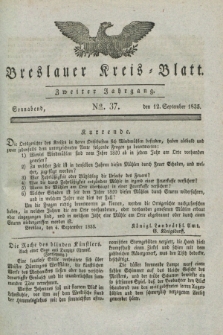 Breslauer Kreis-Blatt. Jg.2, № 37 (12 September 1835)