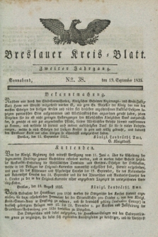 Breslauer Kreis-Blatt. Jg.2, № 38 (19 September 1835)