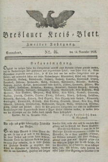 Breslauer Kreis-Blatt. Jg.2, № 46 (14 November 1835)