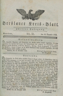 Breslauer Kreis-Blatt. Jg.2, № 51 (19. December 1835)