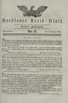 Breslauer Kreis-Blatt. Jg.3, № 7 (13. Februar 1836)