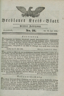 Breslauer Kreis-Blatt. Jg.3, № 31 (30. Juli 1836)