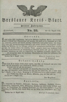 Breslauer Kreis-Blatt. Jg.3, № 33 (13. August 1836)