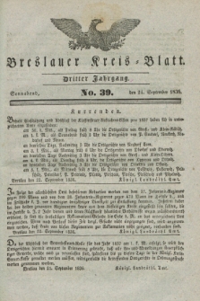 Breslauer Kreis-Blatt. Jg.3, № 39 (24. September 1836)