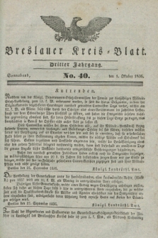 Breslauer Kreis-Blatt. Jg.3, № 40 (1. October 1836)