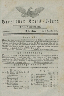 Breslauer Kreis-Blatt. Jg.3, № 45 (5 November 1836)