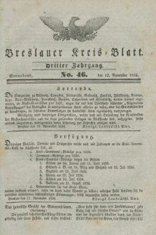 Breslauer Kreis-Blatt. Jg.3, № 46 (12 November 1836)