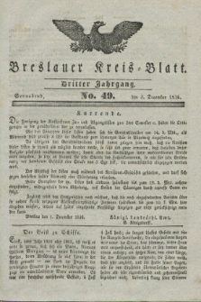 Breslauer Kreis-Blatt. Jg.3, № 49 (3 Dezember 1836)