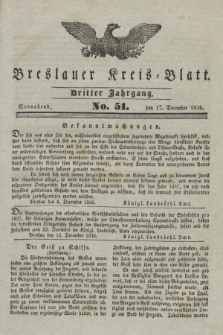 Breslauer Kreis-Blatt. Jg.3, № 51 (17 Dezember 1836)