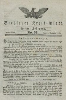 Breslauer Kreis-Blatt. Jg.3, № 53 (31 Dezember 1836)