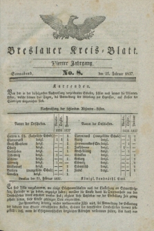 Breslauer Kreis-Blatt. Jg.4, № 8 (25 Februar 1837)