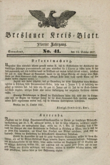 Breslauer Kreis-Blatt. Jg.4, № 41 (14 October 1837)