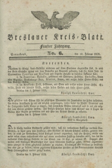 Breslauer Kreis-Blatt. Jg.5, No. 6 (10 Februar 1838)