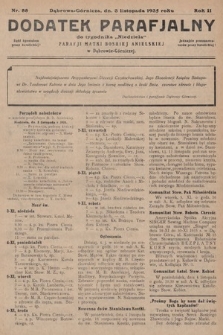 Dodatek Parafjalny do tygodnika „Niedziela” Parafji Matki Boskiej Anielskiej w Dąbrowie-Górniczej. 1935, nr 88
