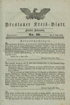 Breslauer Kreis-Blatt. Jg.5, No. 23 (9 Juni 1838)