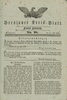 Breslauer Kreis-Blatt. Jg.5, No. 28 (14 Juli 1838)