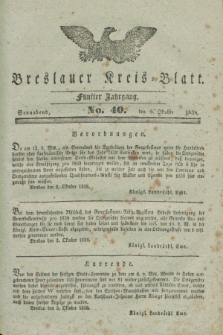 Breslauer Kreis-Blatt. Jg.5, No. 40 (6 Oktober 1838)