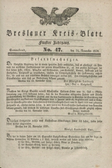 Breslauer Kreis-Blatt. Jg.5, No. 47 (24 November 1838)