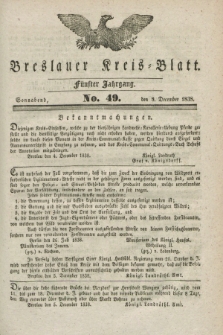 Breslauer Kreis-Blatt. Jg.5, № 49 (8 December 1838)