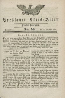 Breslauer Kreis-Blatt. Jg.5, № 50 (15 December 1838)