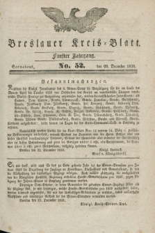 Breslauer Kreis-Blatt. Jg.5, No. 52 (29 December 1838)