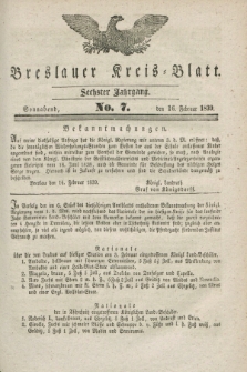 Breslauer Kreis-Blatt. Jg.6, No. 7 (16 Februar 1839)