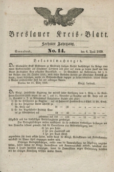 Breslauer Kreis-Blatt. Jg.6, No. 14 (6 April 1839) + dod.