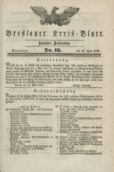 Breslauer Kreis-Blatt. Jg.6, No. 16 (20 April 1839)
