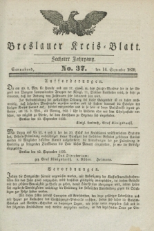 Breslauer Kreis-Blatt. Jg.6, No. 37 (14 September 1839)