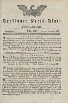 Breslauer Kreis-Blatt. Jg.6, No. 39 (28 September 1839) + dod.