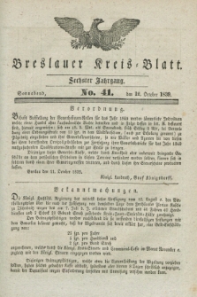 Breslauer Kreis-Blatt. Jg.6, No. 41 (12 October 1839)