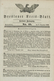 Breslauer Kreis-Blatt. Jg.6, No. 45 (9 November 1839)